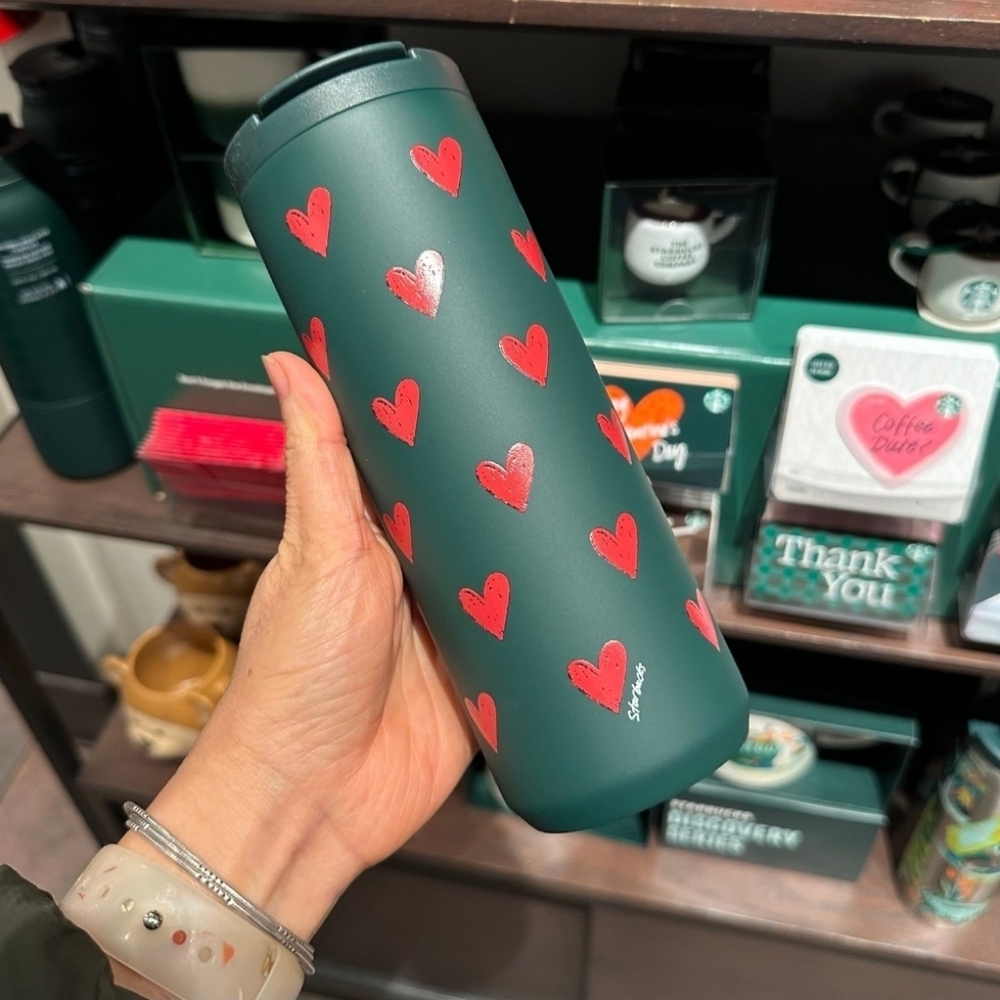 Starbucks Valentine Metal Heart Tumbler 16oz - Picture 2 of 7